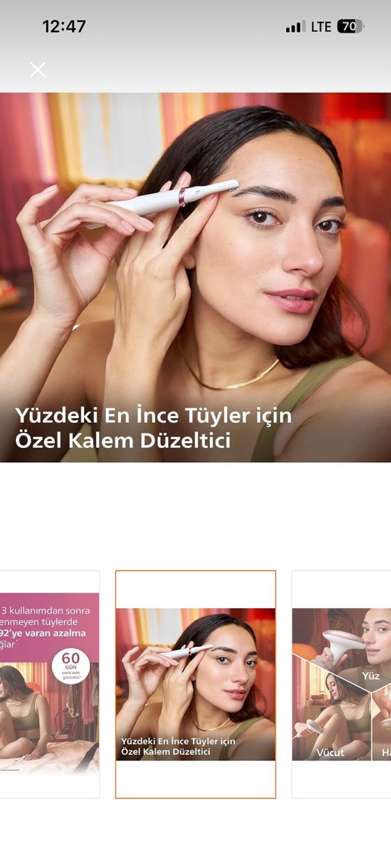 Philips Beyaz Kalem Kaş Düzeltici Jilet - Görsel 4