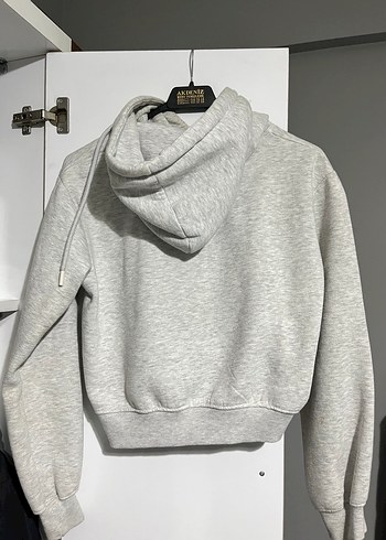 s Beden Gri Kapüşonlu Kadın Sweatshirt
