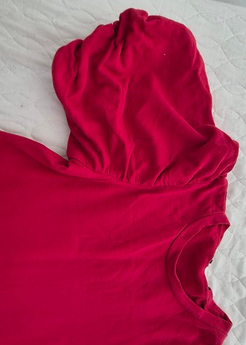 Zara ZARA Kırmızı balon kol Mini Elbise