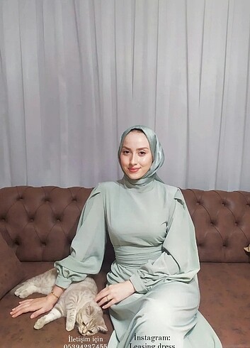 Diğer Birgül bektaş mint yeşili nora abiye