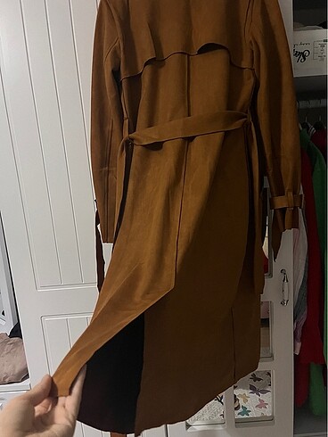 l Beden kahverengi Renk Süet kaban trenchcoat