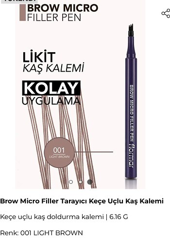 Flormar Micro Filler Tarayıcı Keçe Uçlu Kaş Kalemi - Görsel 2
