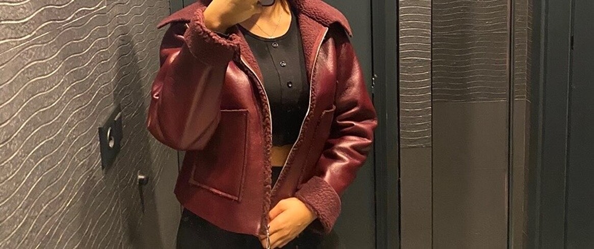 m Beden bordo Renk İÇİ YÜNLÜ CEKET
