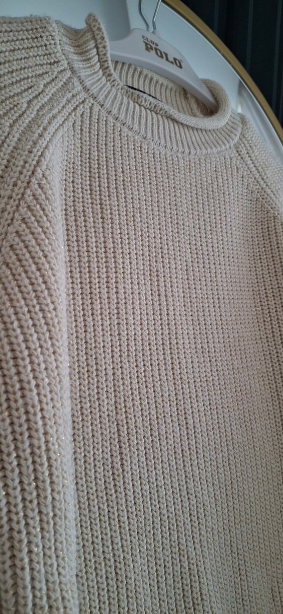 Bej Kadın Triko Bisiklet Yaka Kazak - Görsel 2