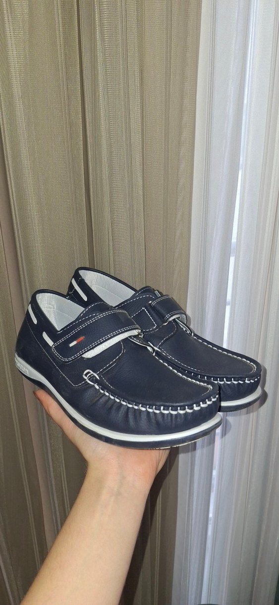 Erkek Çocuk Koyu Mavi Tokalı Spor Ayakkabı - Görsel 2