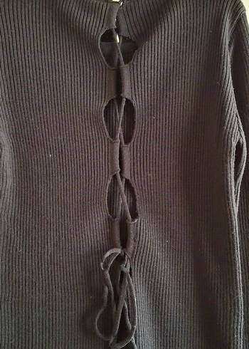 Kadın Siyah Uzun Kollu Uzun Elbise - Görsel 4