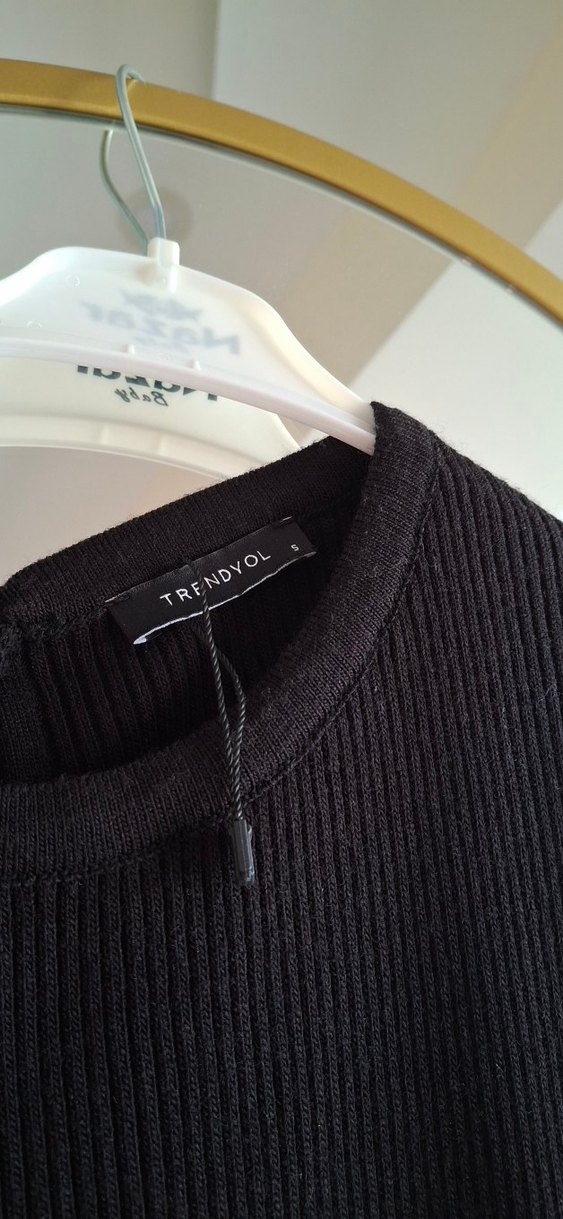 Kadın Siyah Uzun Kollu Uzun Elbise - Görsel 3