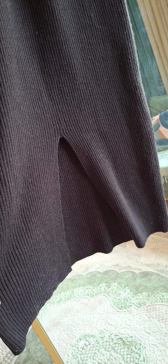 Kadın Siyah Uzun Kollu Uzun Elbise - Görsel 5