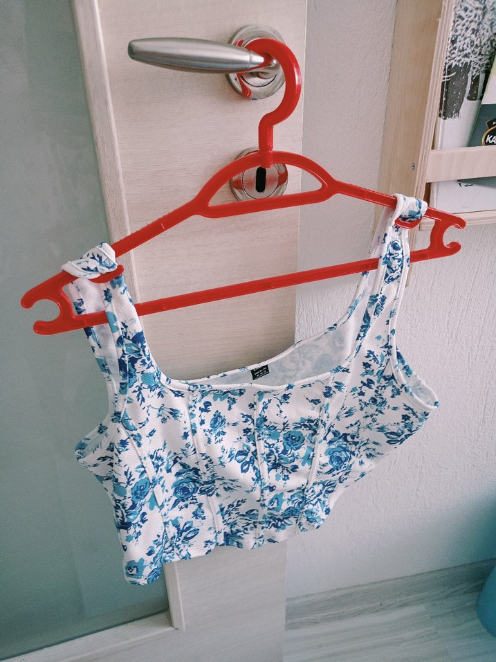 Mavi Desenli Hemşire Korsesi Midi Boy SHIEn - Görsel 2