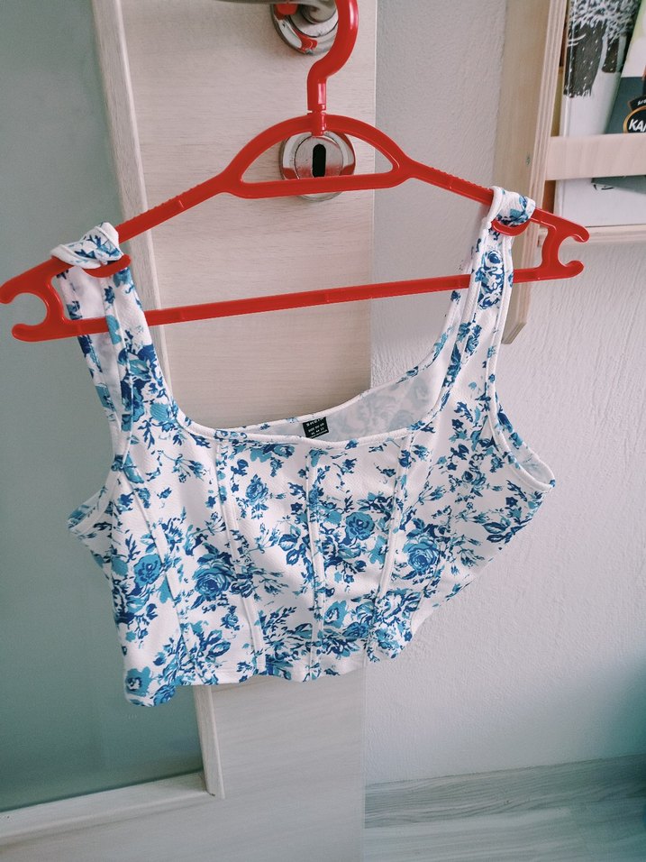 Mavi Desenli Hemşire Korsesi Midi Boy SHIEn - Görsel 5