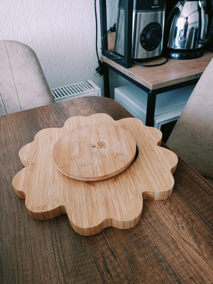  Dönen Başlıklı Bambu Sunum ve Çerezlik Tabağı - Görsel 2