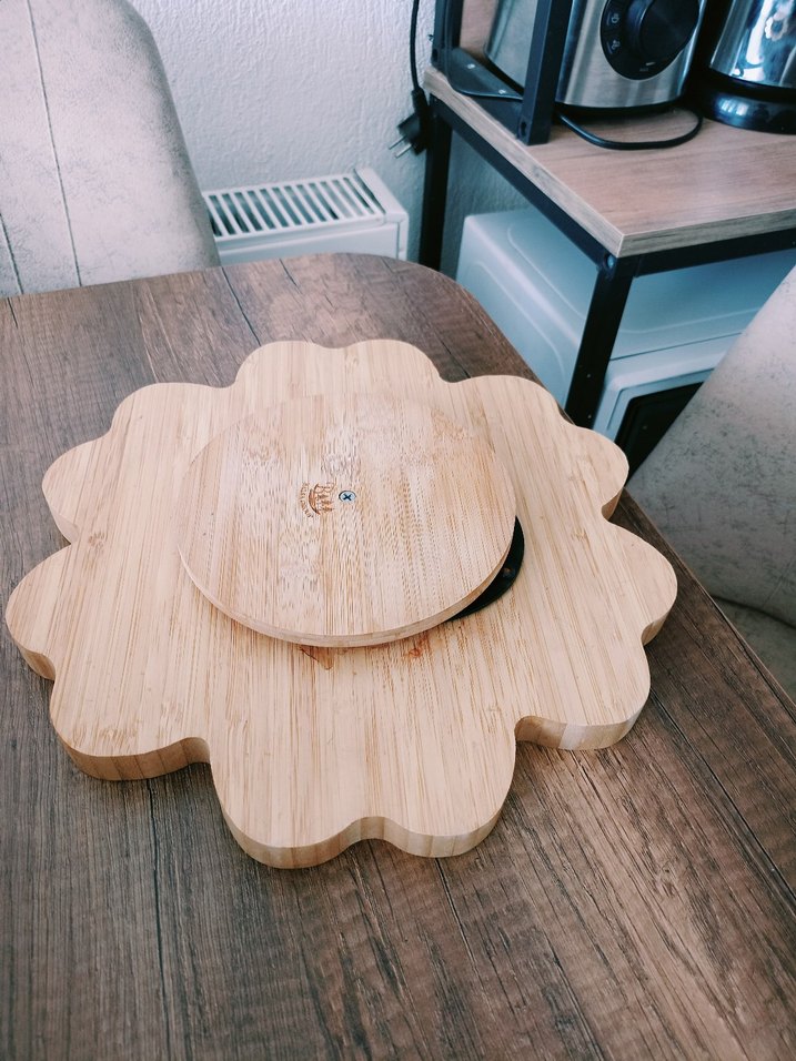  Dönen Başlıklı Bambu Sunum ve Çerezlik Tabağı - Görsel 3