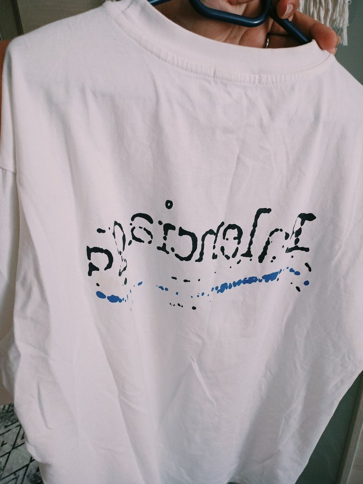 orjinal Beyaz Balencias Baskılı Kadın Tişört - Görsel 3