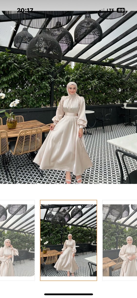 Uzun Beyaz Bohem Salaş Elbise - Görsel 5