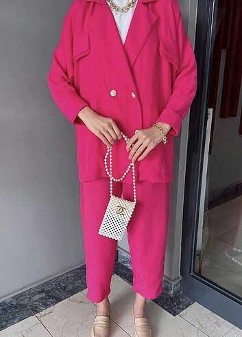 Pembe blazer ceket 