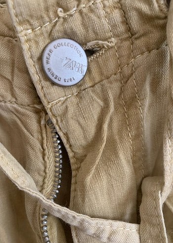 Zara Bej Keten Salaş Kadın Pantolon