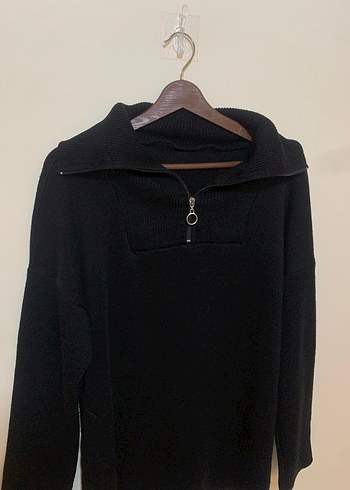 Siyah oversize kazak - Görsel 3