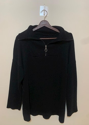 Siyah oversize kazak - Görsel 2