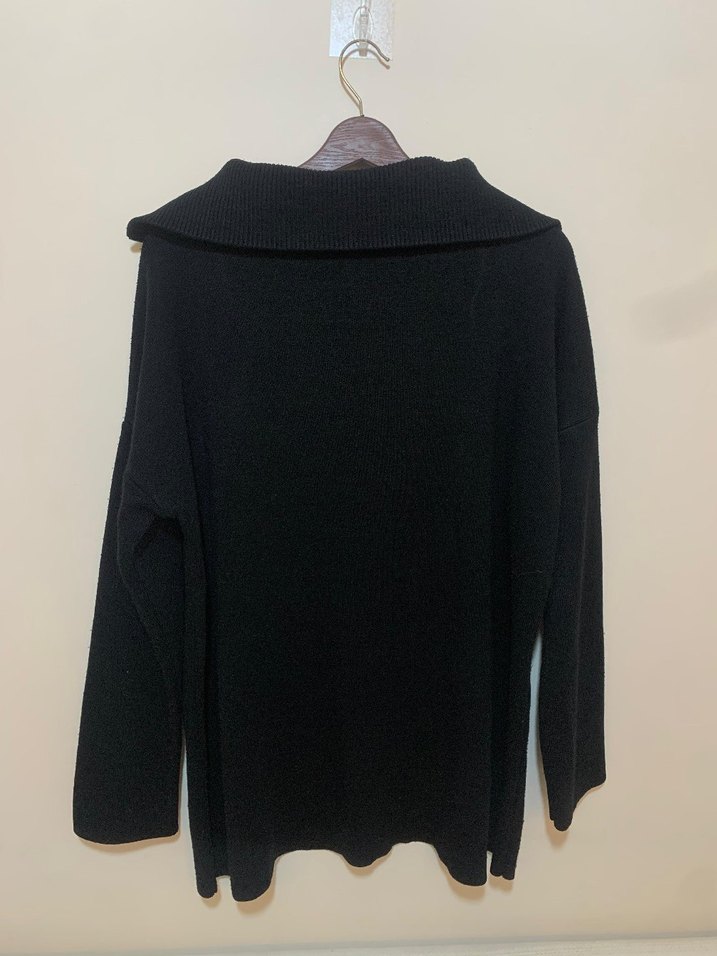 Siyah oversize kazak - Görsel 4