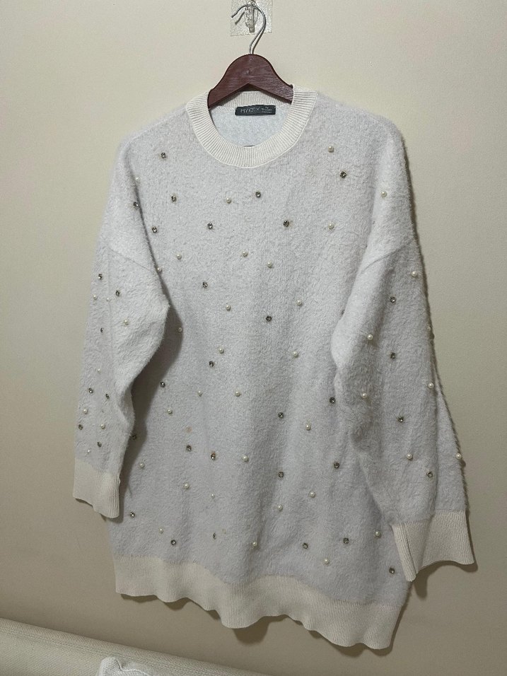 Beyaz kazak - Görsel 3