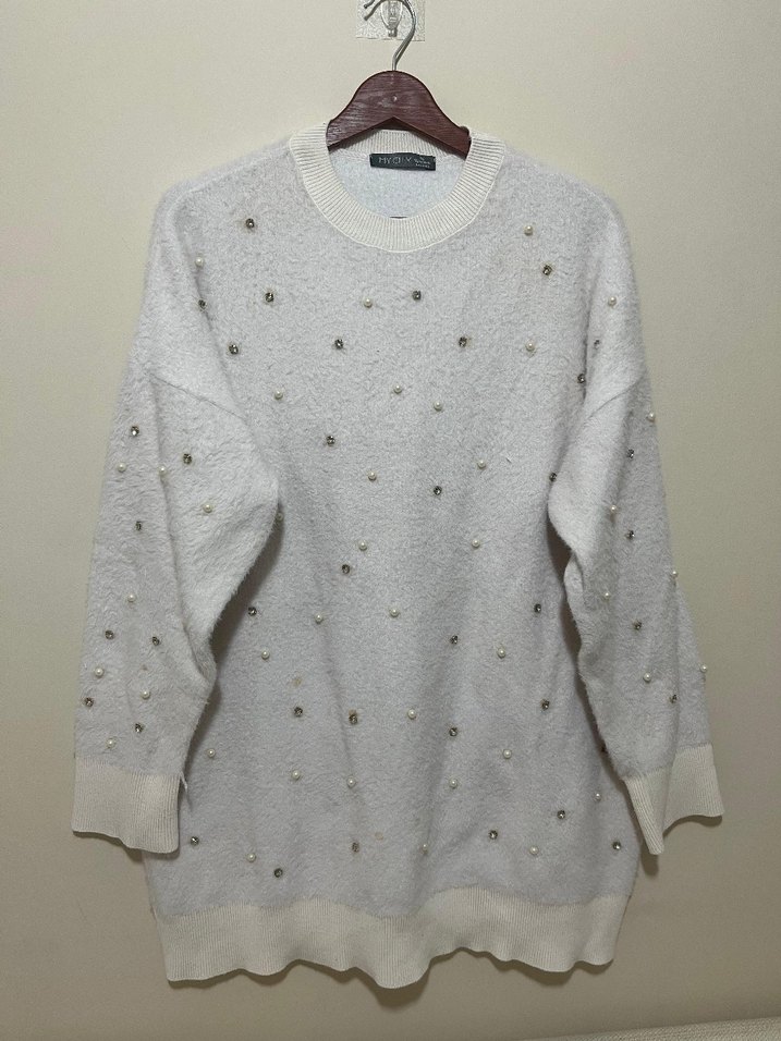 Beyaz kazak - Görsel 5