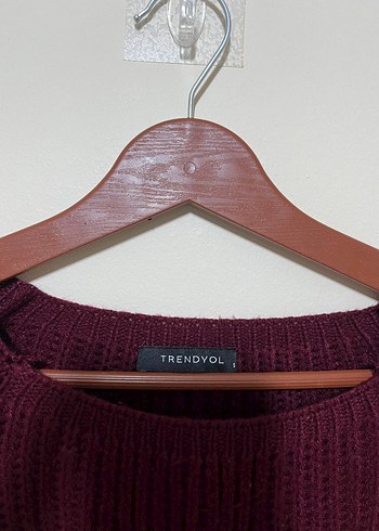 Bordo Kadın Triko Kazak - Görsel 4