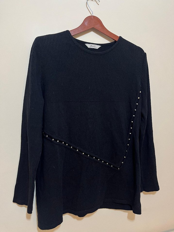 Siyah Uzun Kollu bluz - Görsel 2