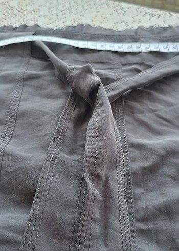 Gri Kemerli Midi buyuk beden etek - Görsel 3