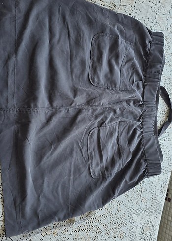 Gri Kemerli Midi buyuk beden etek - Görsel 6