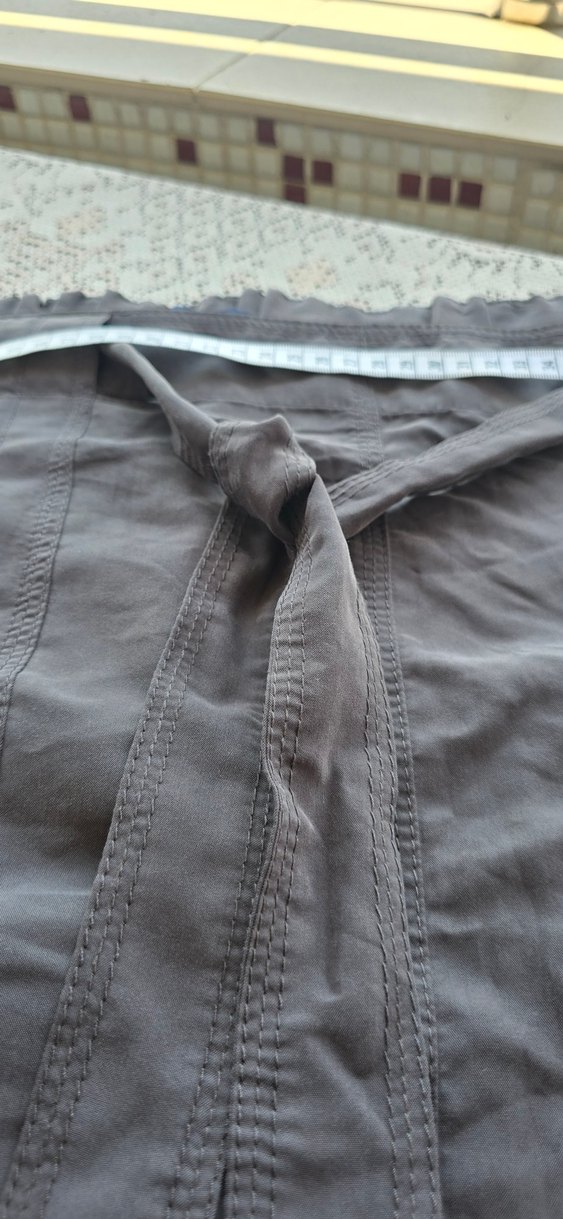 Gri Kemerli Midi buyuk beden etek - Görsel 3