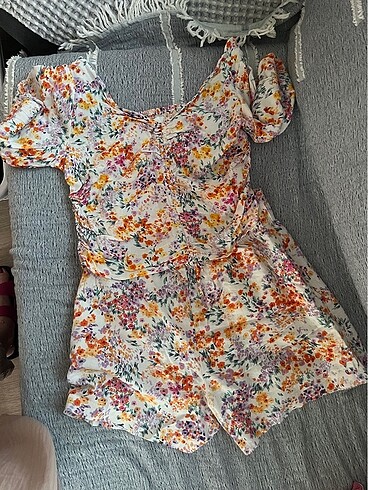 H&M keten karışımlı şort takım