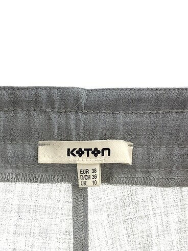 38 Beden gri Renk Koton Kumaş Pantolon %70 İndirimli.