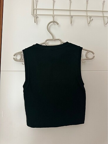 m Beden Zara koyu yeşil crop