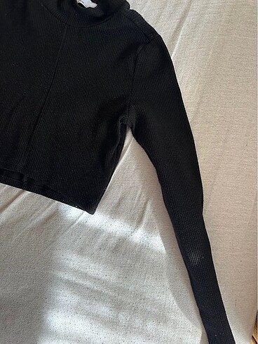 Bershka Bershka siyah uzun kollu crop