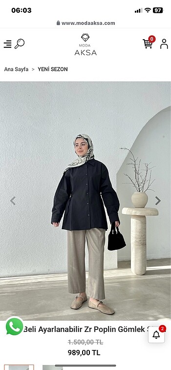 Modaaksa beli ayarlanabilir gömlek