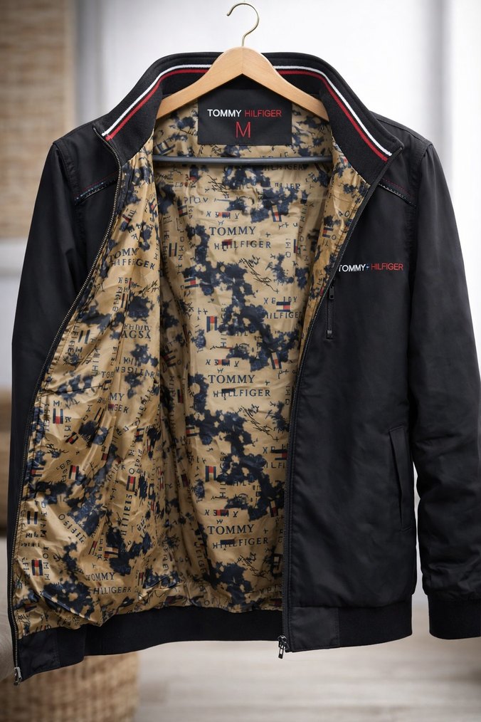 Tommy Hilfiger Siyah Fermuarlı Erkek Mont - Görsel 2