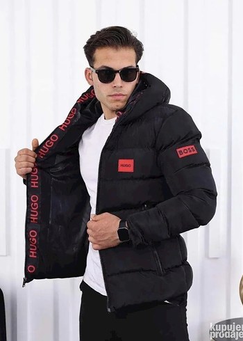 HUGO Siyah Kısa Erkek Mont - Görsel 2