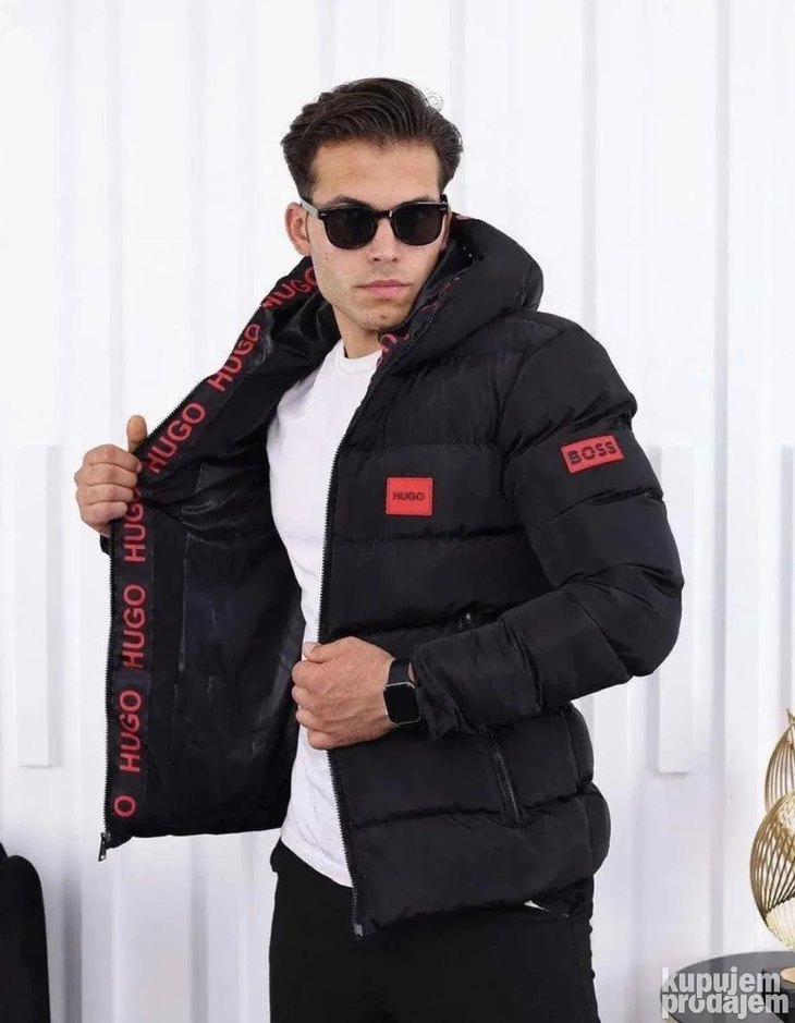 HUGO Siyah Kısa Erkek Mont - Görsel 2