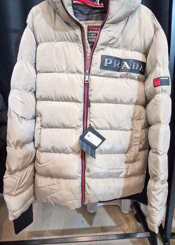 Bej Prada Kapüşonlu Erkek Mont - Görsel 3