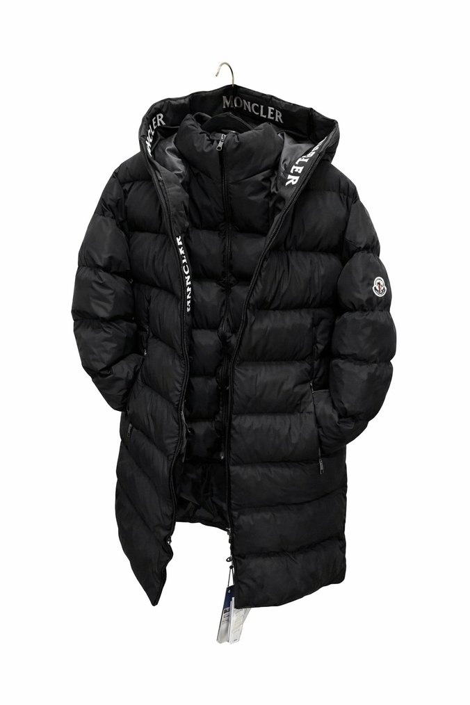 Moncler Siyah Fermuarlı Erkek Mont Uzun - Görsel 2