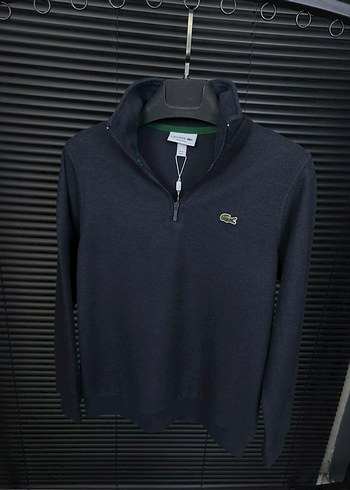 Lacoste Erkek Lacivert Fermuarlı Sweatshirt - Görsel 3