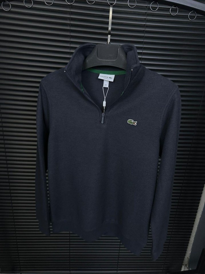 Lacoste Erkek Lacivert Fermuarlı Sweatshirt - Görsel 3