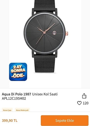 U.S Polo Assn. Aqua Di Polo Siyah Hasır Kol Saati