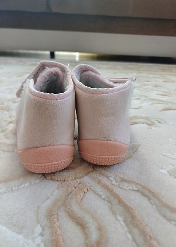 Kız Çocuk Pembe Polar Terlik Velcro - Görsel 4