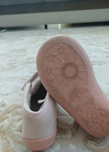 Kız Çocuk Pembe Polar Terlik Velcro - Görsel 5
