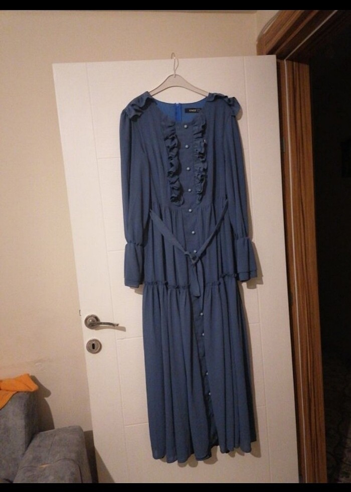 Şifon elbise - Görsel 4