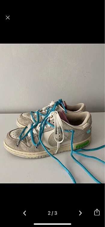 Off white nike dunk ayakkabı