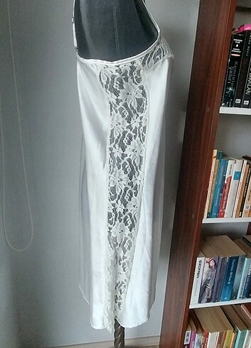 xl Beden beyaz Renk Gecelik sabahlik takım saten