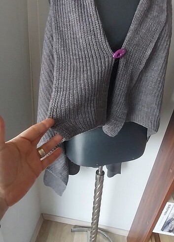 xl Beden gri Renk Asimetrik yelek