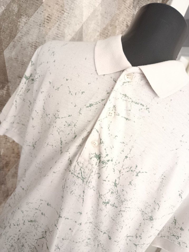 Beyaz haki Desenli Erkek Polo Tişört - Görsel 2